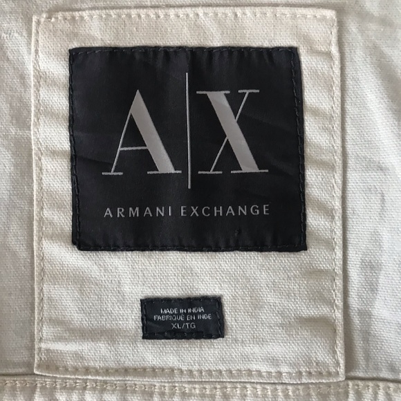 Armani Exchange Denim Jacket in Cream - Picture 11 of 13